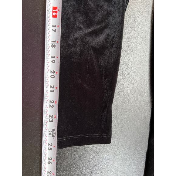 Ava & Viv Dress Womens 2X Black Velour Knee Length Rosette Pockets Cocktail NEW - Picture 6 of 10